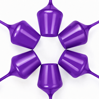 Acrylic Stemmed Wine Glasses-AMETHYST