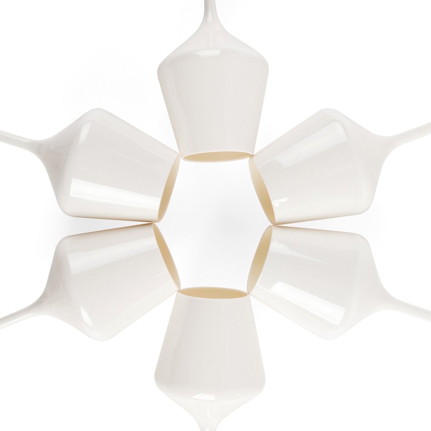 Acrylic Stemmed Wine Glasses-White