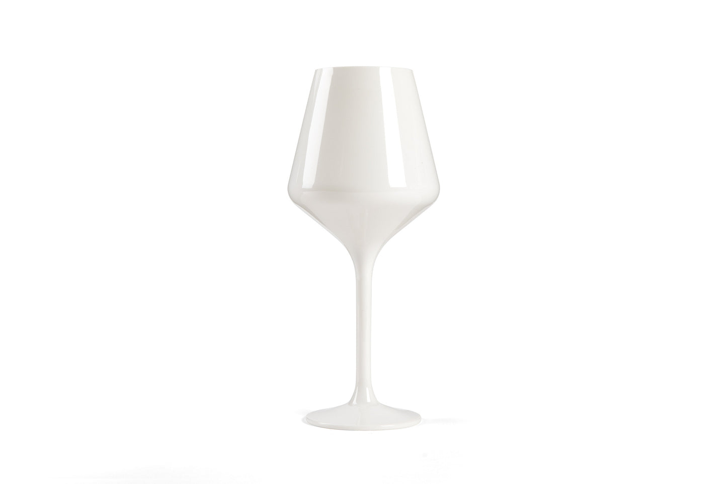Acrylic Stemmed Wine Glasses-WHITE