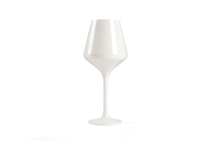 Acrylic Stemmed Wine Glasses-WHITE