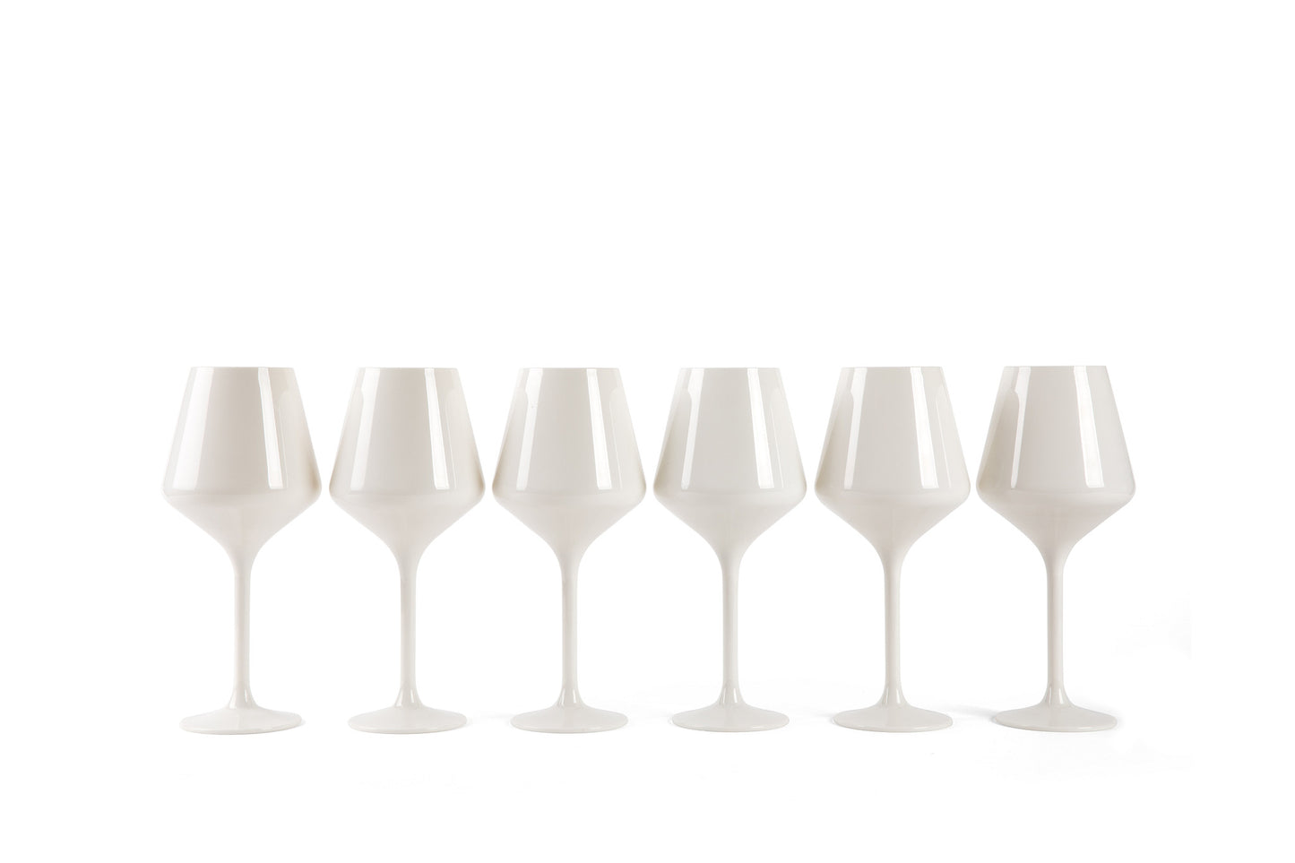 Acrylic Stemmed Wine Glasses-WHITE