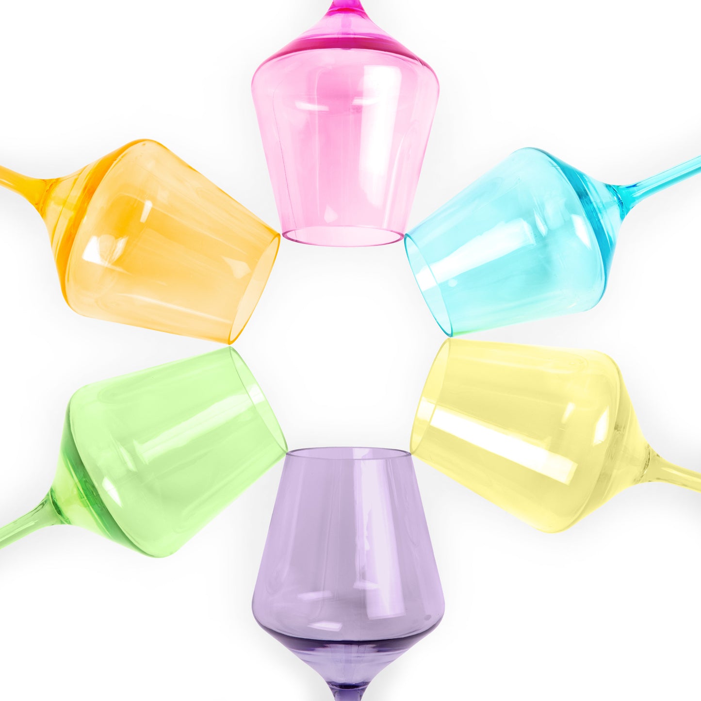 Unbreakable Stemmed Wine Glasses - Bright Collection