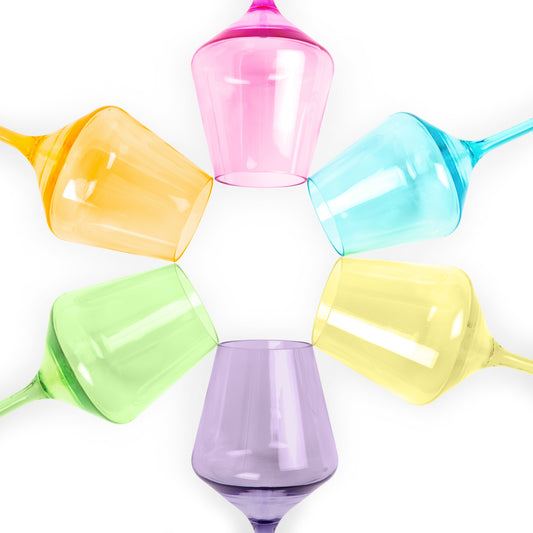 Unbreakable Stemmed Wine Glasses - Bright Collection