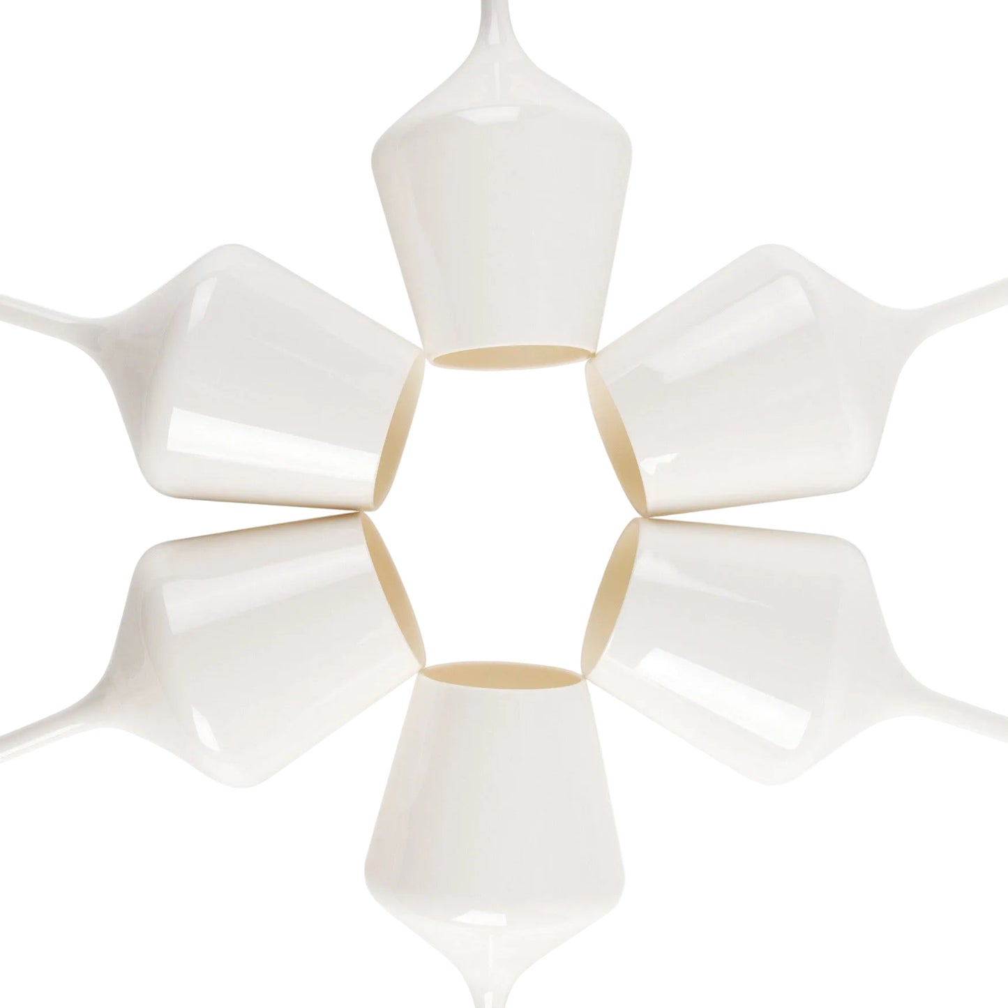 Acrylic Stemmed Wine Glasses-White