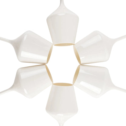 Acrylic Stemmed Wine Glasses-White