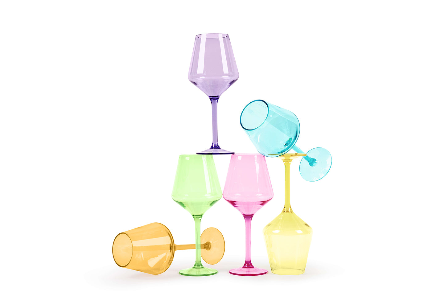 Unbreakable Stemmed Wine Glasses - Bright Collection