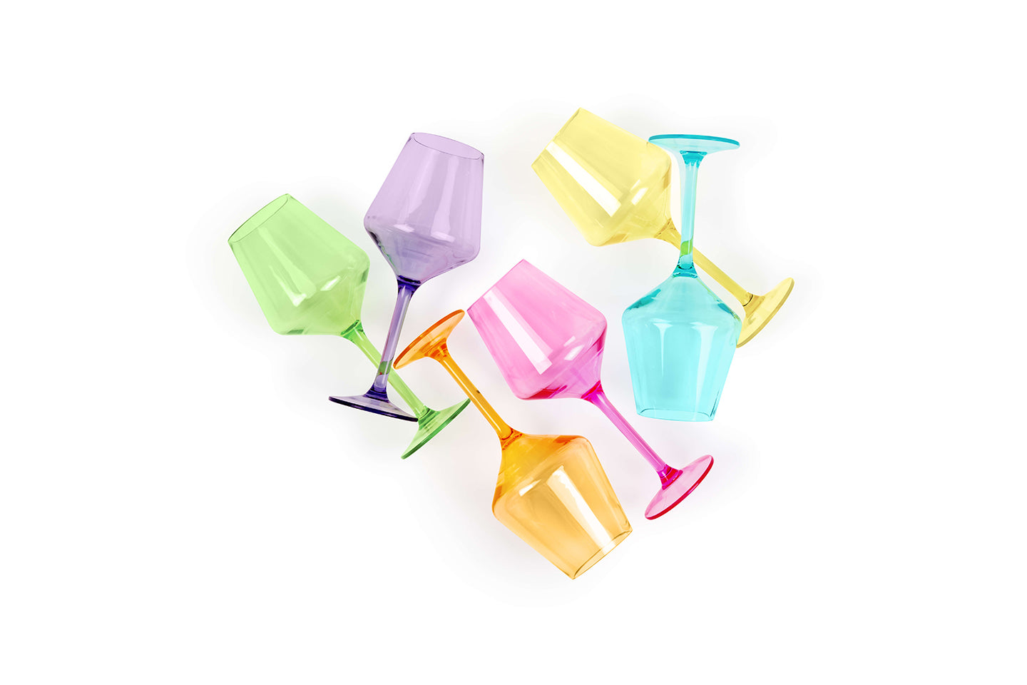 Unbreakable Stemmed Wine Glasses - Bright Collection