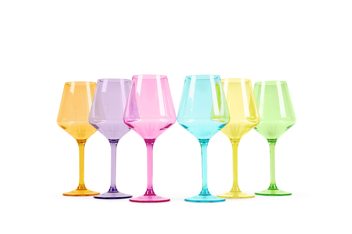 Unbreakable Stemmed Wine Glasses - Bright Collection
