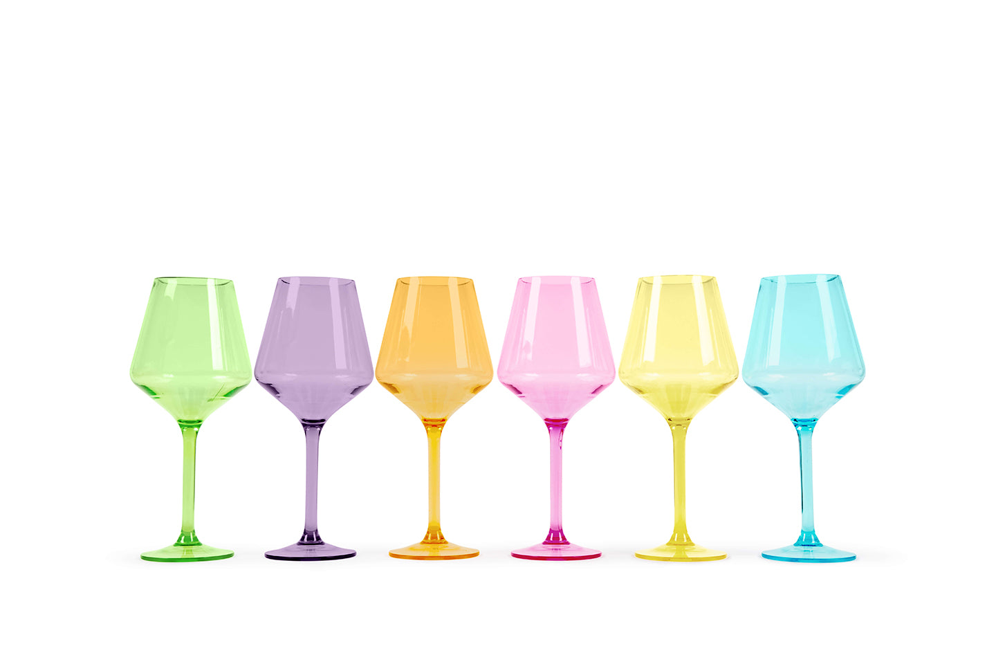 Unbreakable Stemmed Wine Glasses - Bright Collection